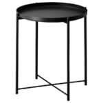 GLADOM Tray table, black, 45x53 cm