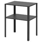 KNARREVIK Bedside table, black, 42x34 cm