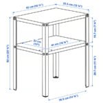 KNARREVIK Bedside table, black, 42x34 cm - Image 6