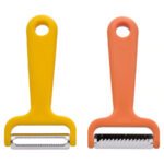 UPPFYLLD Vegetable cutters, set of 2, bright yellow/bright orange