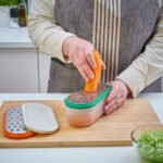UPPFYLLD Grater with container, set of 4, mixed colours - Image 3