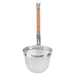 VARDAGEN Noodle strainer, stainless steel/beech, 30 cm