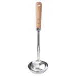 VARDAGEN Ladle, stainless steel/beech, 33 cm