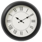 NUFFRA Wall clock, black, 25 cm
