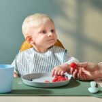 GULDVÄVARE Bib, dark yellow/white - Image 2