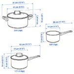 ANNONS 5-piece cookware set, glass/stainless steel - Image 8