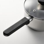 MIDDAGSMAT Saucepan with lid, clear glass/stainless steel, 2 l - Image 3