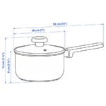 MIDDAGSMAT Saucepan with lid, clear glass/stainless steel, 2 l - Image 7