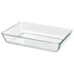 MIXTUR Oven/serving dish, clear glass, 35x25 cm