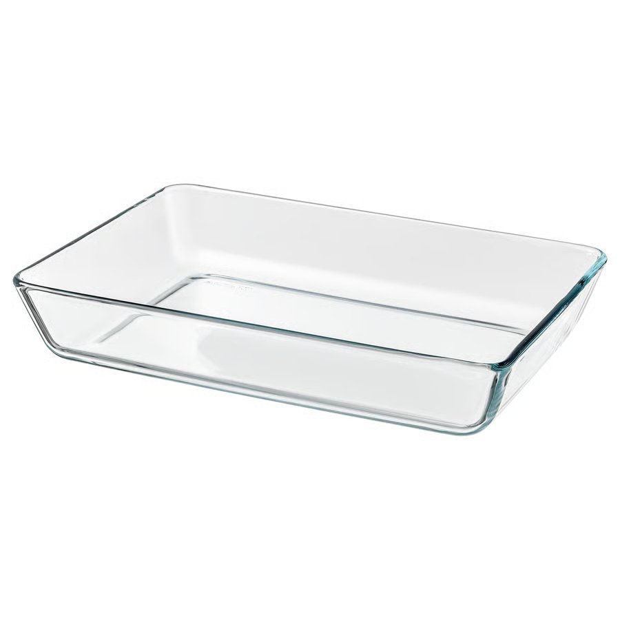 220-1 mixtur-oven-serving-dish-clear-glass MIXTUR Oven/serving dish, clear glass, 35x25 cm - Image 1