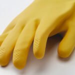 RINNIG Cleaning gloves, bright yellow/off-white, M - Image 3