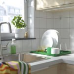 RINNIG Dish drainer, double-sided, green, 40x31 cm - Image 4