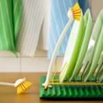 RINNIG Dish drainer, double-sided, green, 40x31 cm - Image 6