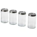 CITRONHAJ Spice jar, clear glass/stainless steel, 35 cl