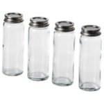 CITRONHAJ Spice jar, clear glass/stainless steel, 10 cl