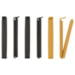 BEVARA Sealing clip, anthracite/dark yellow