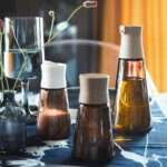 HALVTOM Salt and pepper shakers, glass/brown, 12 cm - Image 5