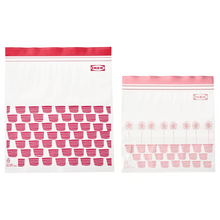 270-1 istad-resealable-bag-patterned-red-pink ISTAD Resealable bag, patterned red/pink, 2.5/1.2 l - Image 1