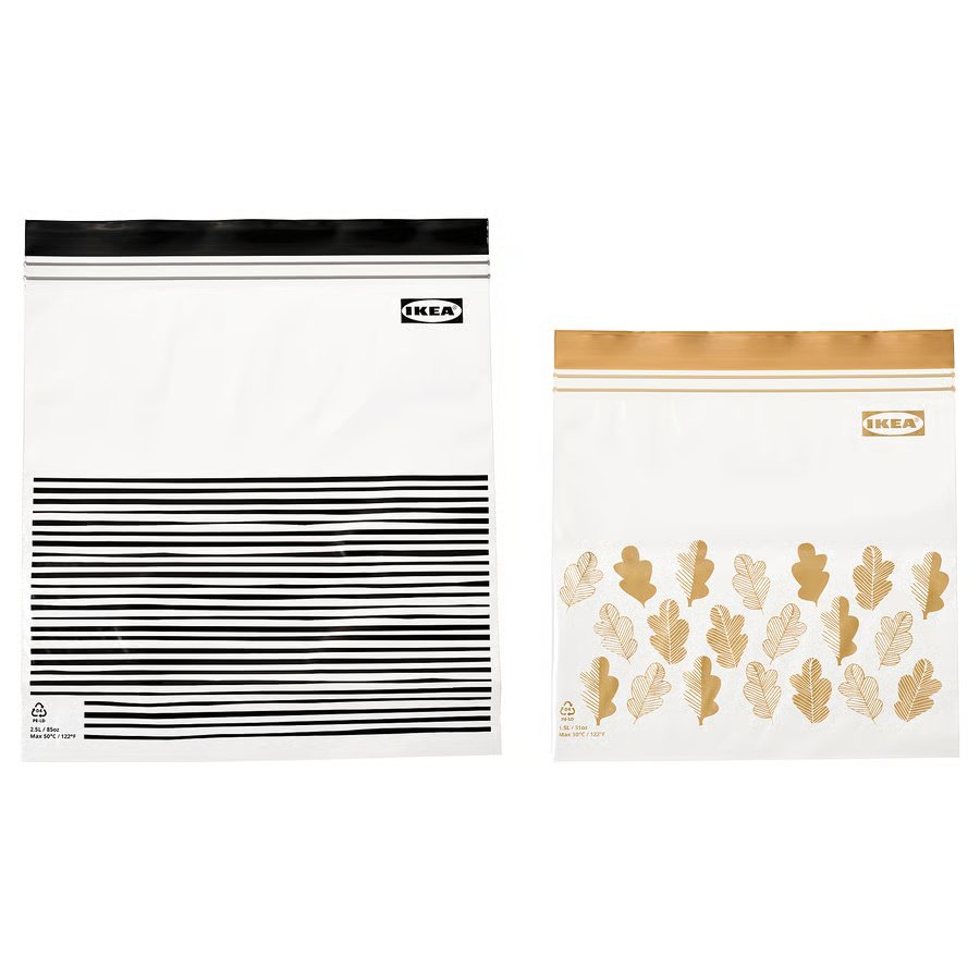 271-1 istad-resealable-bag-patterned-black-yellow ISTAD Resealable bag, patterned black/yellow, 2.5/1.2 l - Image 1