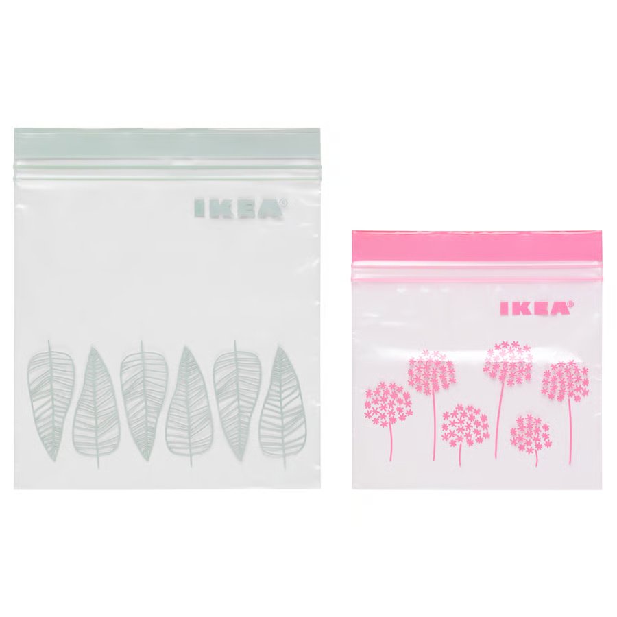 272-1 istad-resealable-bag-pink-green ISTAD Resealable bag, pink/green, 1/0.4 l - Image 1