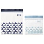 ISTAD Resealable bag, patterned/blue, 1/0.4 l