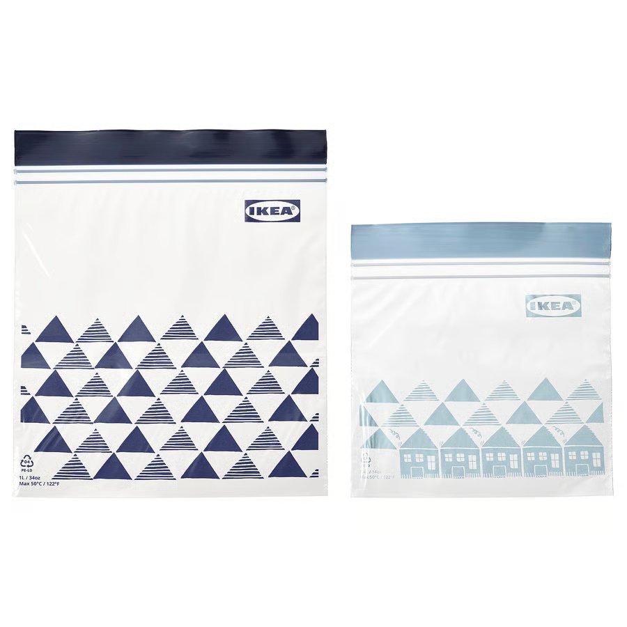 273-1 istad-resealable-bag-patterned-blue ISTAD Resealable bag, patterned/blue, 1/0.4 l - Image 1
