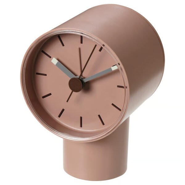 BONDTOLVAN Alarm clock, analog/pale pink, 8x9 cm