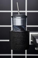 LÅNESPELARE Mug with lid and straw, black - Image 3