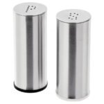 PLATS Salt/pepper shaker, set of 2, stainless steel