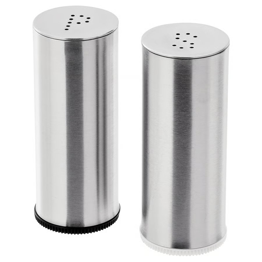 283-1 plats-salt-pepper-shaker-set-of-2-stainless-steel PLATS Salt/pepper shaker, set of 2, stainless steel - Image 1