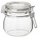 KORKEN Jar with lid, clear glass, 0.5 l