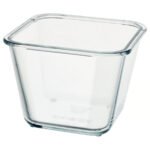 IKEA 365+ Food container, square/glass, 1.2 l