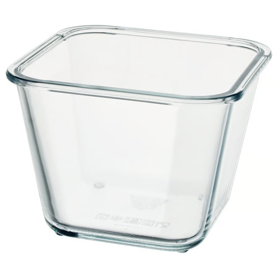 291-1 ikea-365-food-container-square-glass IKEA 365+ Food container, square/glass, 1.2 l - Image 1