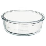 IKEA 365+ Food container, round/glass, 400 ml