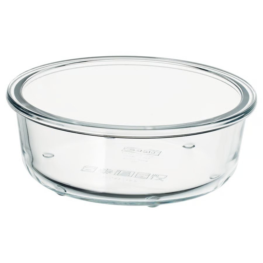 292-1 ikea-365-food-container-round-glass IKEA 365+ Food container, round/glass, 400 ml - Image 1