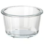 IKEA 365+ Food container, round/glass, 600 ml