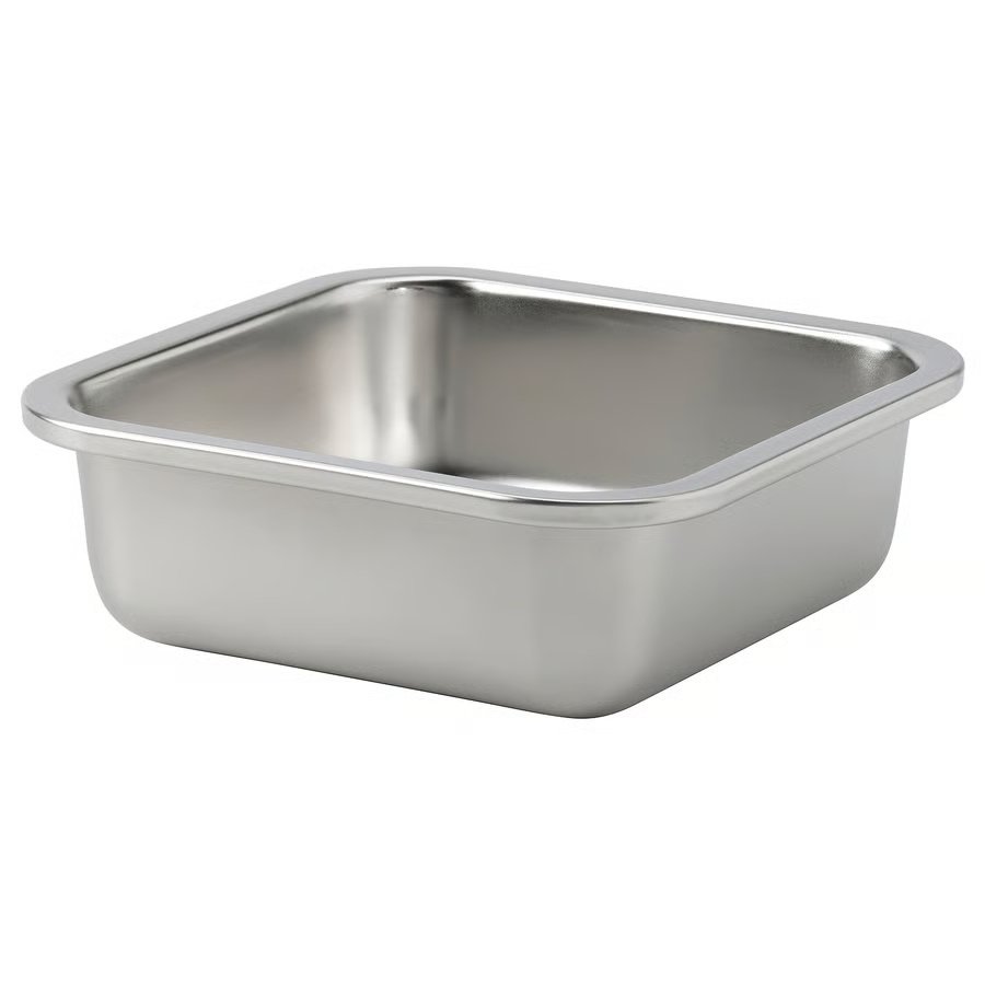 294-1 ikea-365-food-container-square-stainless-steel IKEA 365+ Food container, square/stainless steel, 600 ml - Image 1