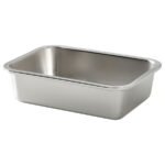 IKEA 365+ Food container, rectangular/stainless steel, 1.0 l