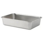 IKEA 365+ Food container, large rectangular/stainless steel, 3 l