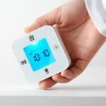 KLOCKIS Clock/thermometer/alarm/timer, white, 7x7 cm - Image 2