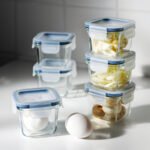 IKEA 365+ Food container with lid, square/glass, 180 ml - Image 2