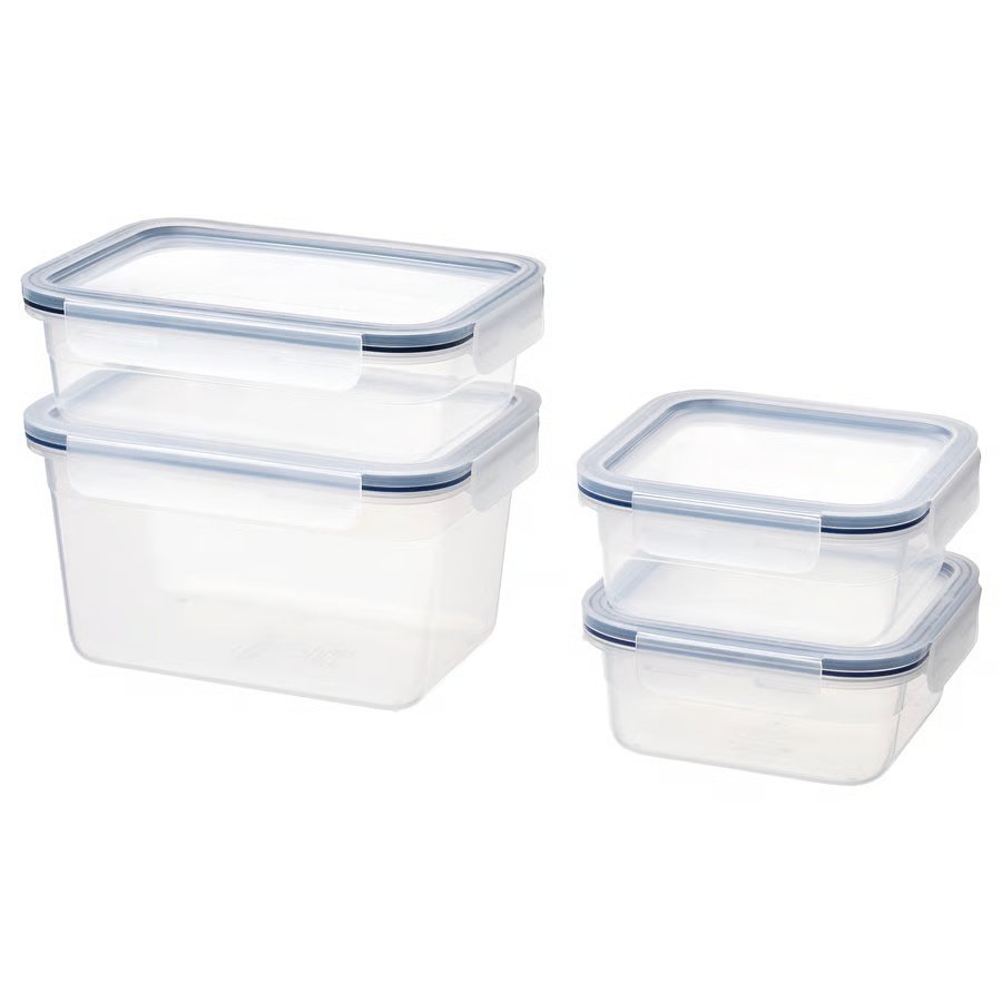309-1 ikea-365-food-container-with-lid-set-of-4-plastic IKEA 365+ Food container with lid, set of 4, plastic - Image 1