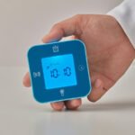 KLOCKIS Clock/thermometer/alarm/timer, blue, 7x7 cm - Image 2