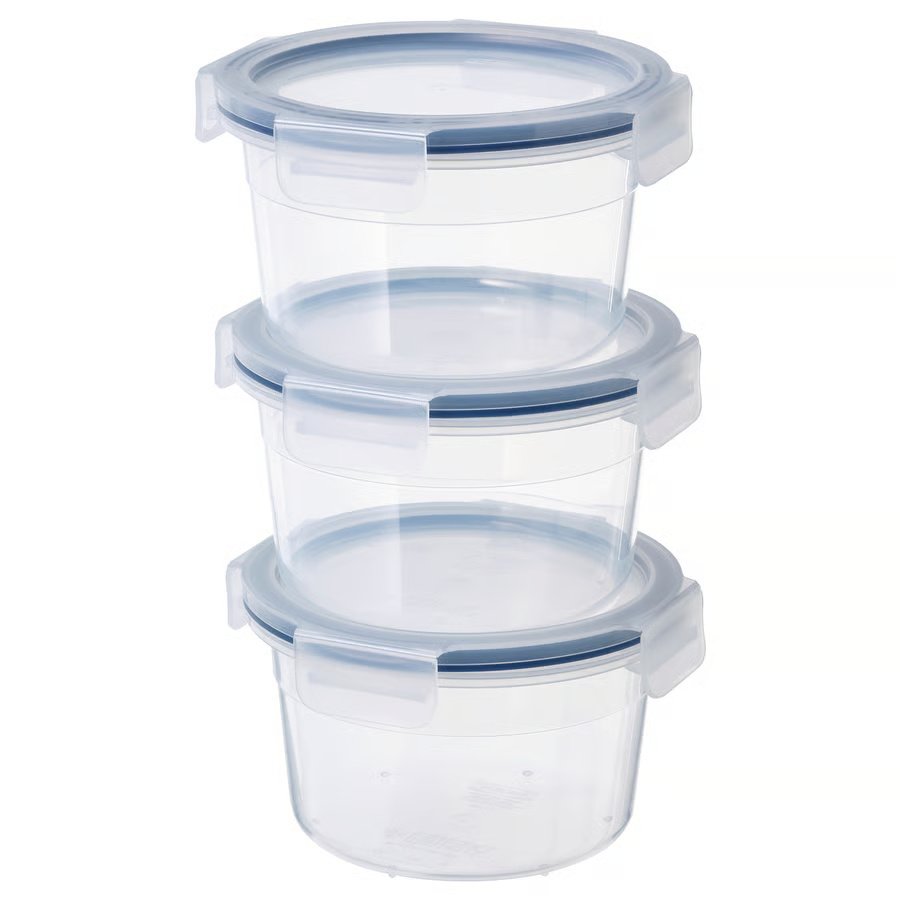 311-1 ikea-365-food-container-with-lid-round-plastic IKEA 365+ Food container with lid, round/plastic, 750 ml - Image 1