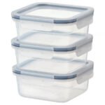 IKEA 365+ Food container, square/plastic, 750 ml