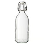 KORKEN Bottle with stopper, clear glass, 0.5 l