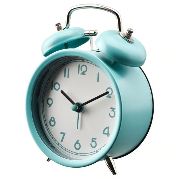PLIRA Alarm clock, turquoise, 10 cm