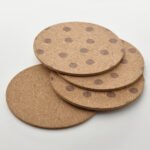 SOLABBORRE Coaster, cork/dotted, 10 cm - Image 3