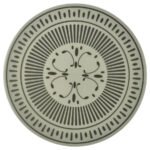 TUVIRIS Place mat, grey-green/patterned plastic, 37 cm