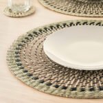 PENNFISK Place mat, natural/sedge handmade, 37 cm - Image 3